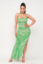Load image into Gallery viewer, JACQUARD SLIT MAXI DRESS
