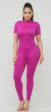 Load image into Gallery viewer, Seamless Back Zipper Mock Neck Jumpsuit
