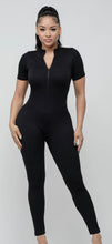 Load image into Gallery viewer, Seamless Front Zipper Mock Neck Jumpsuit
