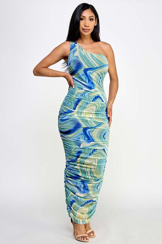 Wave Print Dress
