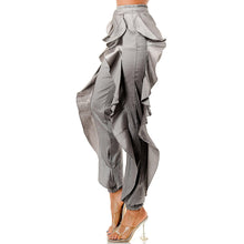 Load image into Gallery viewer, Elastic Waistband Side Ruffle Jogger Pants
