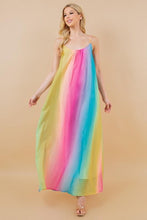 Load image into Gallery viewer, RAINBOW MULTICOLOR SLEEVELESS CAMI DRESS

