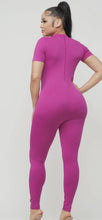 Load image into Gallery viewer, Seamless Back Zipper Mock Neck Jumpsuit
