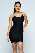Load image into Gallery viewer, METAL STRAP MINI DRESS
