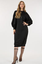 Load image into Gallery viewer, BUBBLE SLEEVE LOOSE TUNIC DRESS
