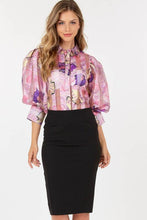 Load image into Gallery viewer, Chel&#39;s Puff Sleeve Sheer Blouse
