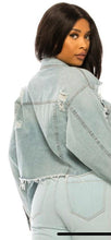 Load image into Gallery viewer, Chel&#39;s Distressed Denim Jacket
