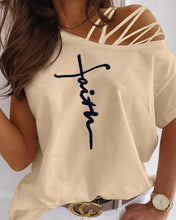 Load image into Gallery viewer, Faith Off the Shoulder T-shirt
