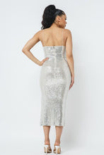 Load image into Gallery viewer, Chel&#39;s Sequin Slit Dress
