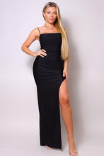 Load image into Gallery viewer, Chel&#39;s High Slit Satin Dress
