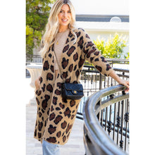 Load image into Gallery viewer, Leopard Print Long Sweater Cardigan
