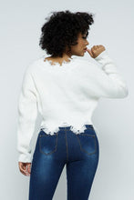 Load image into Gallery viewer, Chel&#39;s V-neck Distressed Sweater
