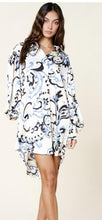 Load image into Gallery viewer, Button Down Printed Shirt Dress
