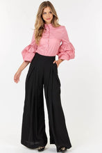 Load image into Gallery viewer, Chel&#39;s  Puff Sleeve Poplin Blouse
