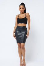 Load image into Gallery viewer, Chel&#39;s Mini Faux Leather Skirt
