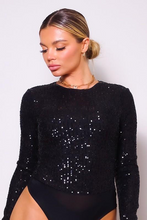 Load image into Gallery viewer, Chel&#39;s Shine Bright Sequin Bodysuit

