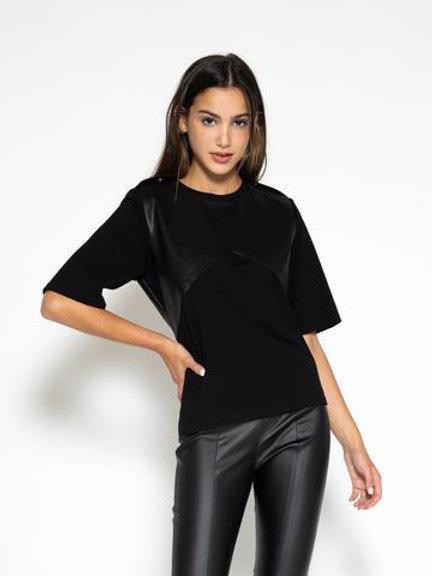Chel's Faux Leather Top