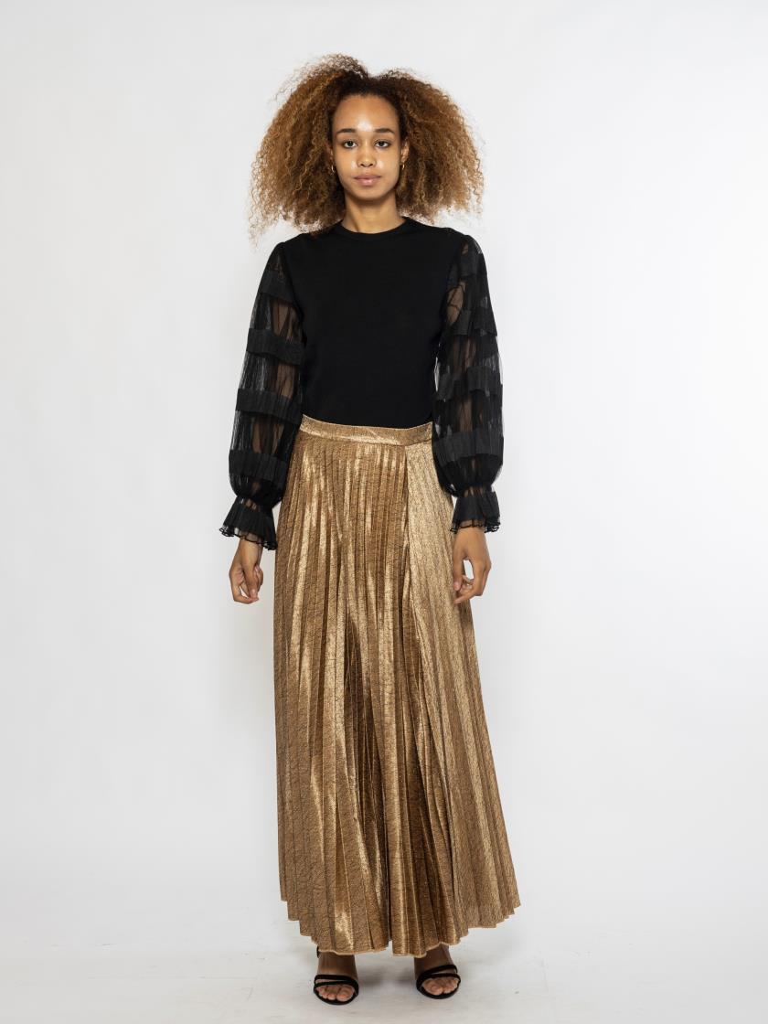 Chel's Gold Maxi Skirt