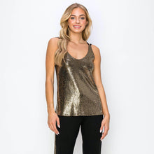 Load image into Gallery viewer, Sequin Cross Strap Tank
