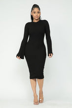 Load image into Gallery viewer, BELL SLEEVE MIDI DRESS
