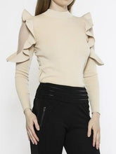 Load image into Gallery viewer, Chel&#39;s Cold Shoulder Mesh Sleeve Sweater
