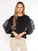 Load image into Gallery viewer, Puffy Organza Sleeve Top
