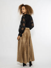 Load image into Gallery viewer, Chel&#39;s Gold Maxi Skirt
