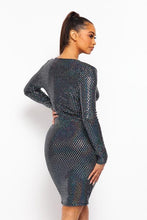 Load image into Gallery viewer, Chel&#39;s Sequin Plunging V Neck Mini Dress
