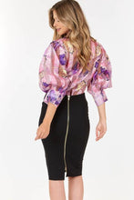 Load image into Gallery viewer, Chel&#39;s Puff Sleeve Sheer Blouse
